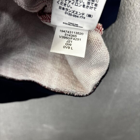 Lands End Serious Sweats Sweatshirt Womens Large Red Green Plaid Holiday Casual - Picture 11 of 14